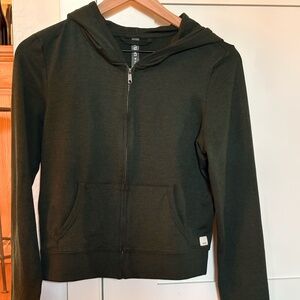 Halo Mini Full Zip Hoodie - forest green heather